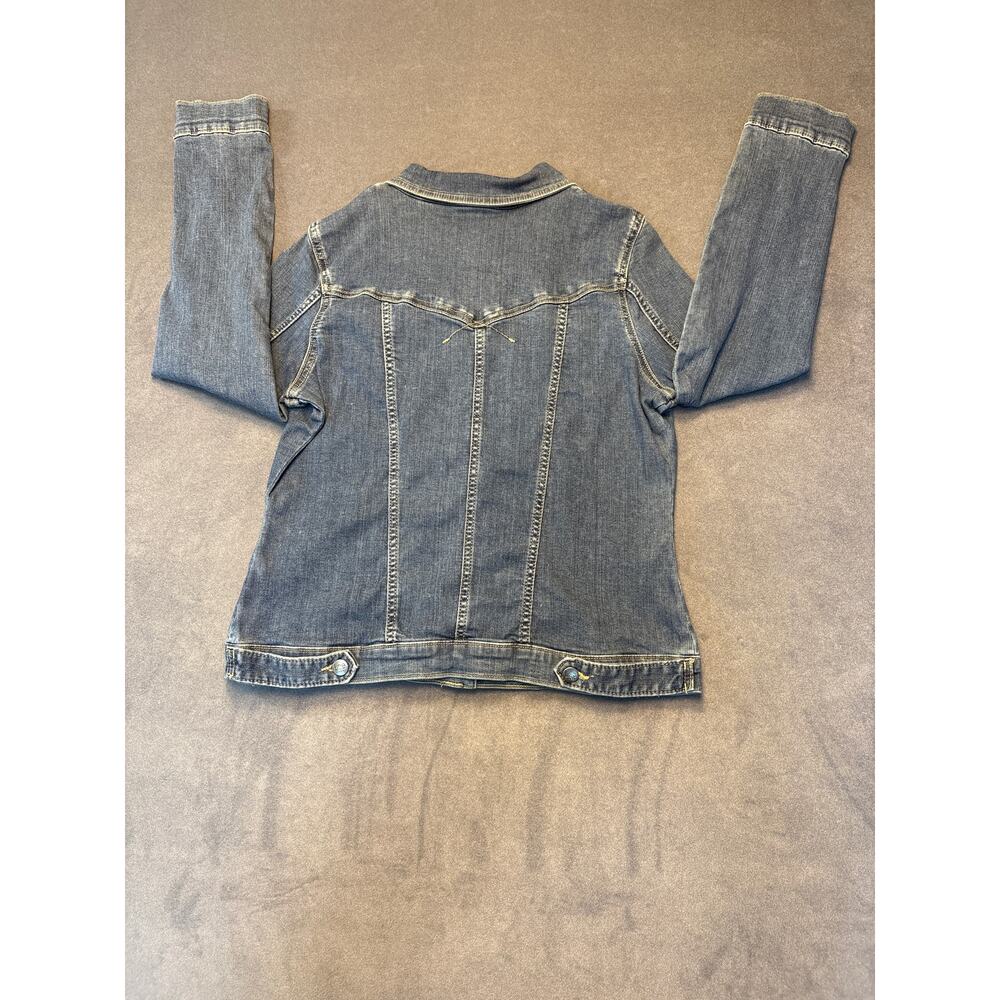 Lee Riders Women’s Denim Jacket Size Large Medium Wash Button Up - Picture 9 of 12